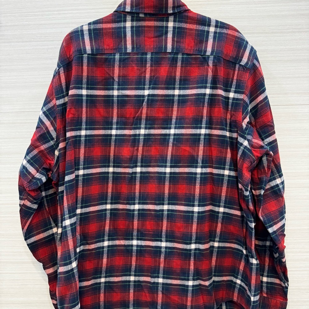Ralph Lauren Vintage Red and Blue Plaid Flannel Button Down Shirt XXL - Picture 6 of 6
